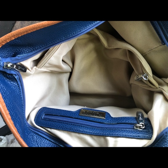 Like New Leather Valentina - Blue and Tan - Made in Italy - Picture 8 of 10
